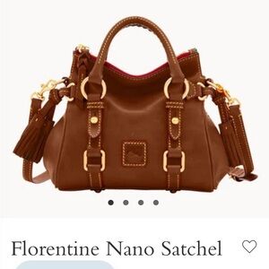 NWOT Dooney & Bourke Florentine Nano Satchel-Chestnut